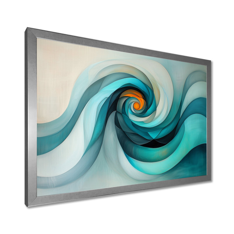 Ombeline - Abstract Large Wall Art, H 24 po x l 32 po, Cadre simple, Argent argent