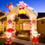 Voûte gonflable Ourwarm 10FT Gingerbread Man avec lumières DEL, décoration de jardin de Noël pour les fêtes en plein air