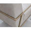Fauteuil d'appoint Zili, similicuir, mousse moelleuse, finition en métal doré élégant-101711849