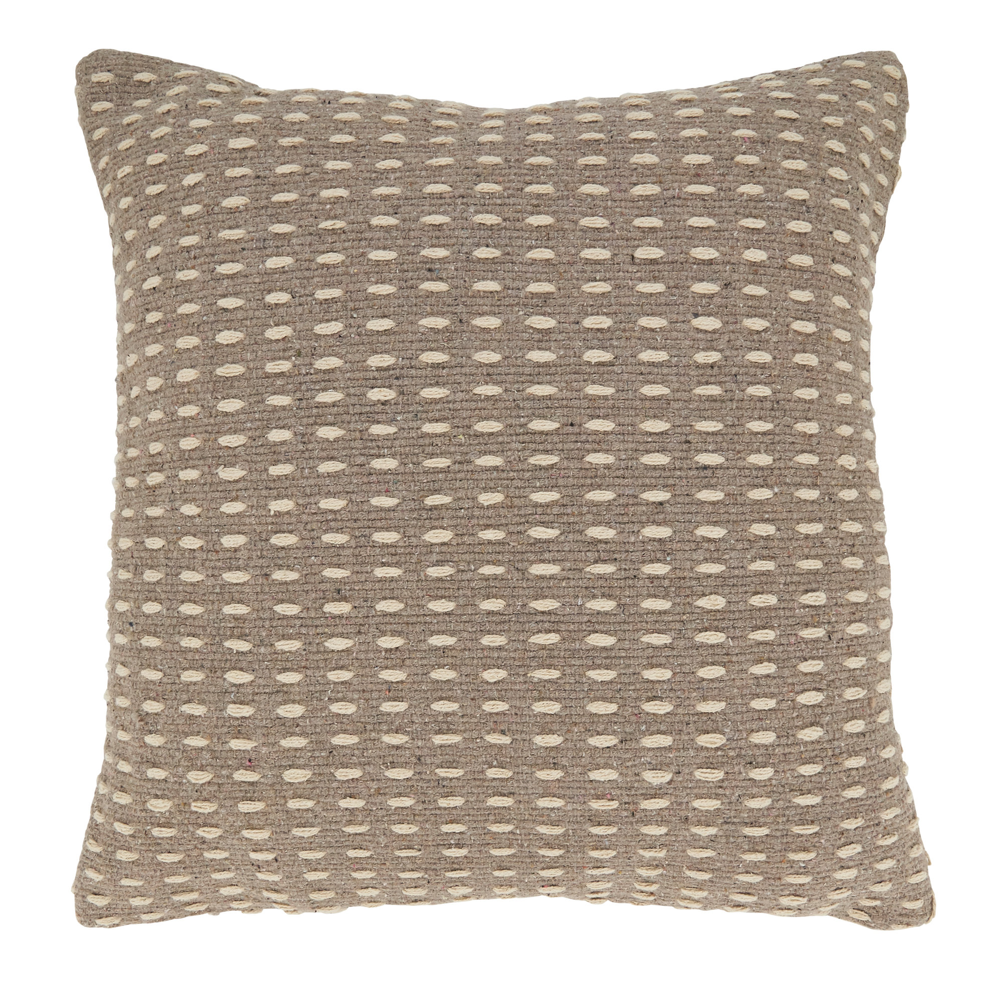Elya Cotton Throw Pillow, Polyester/Polyfill, Gray