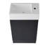 Meuble-lavabo de 18,6 po de largeur avec lavabo, armoire de salle de bain avec tablette à deux niveaux, orientée vers la gauche ou vers la droite-108225258