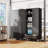 31.5 In Wide Garage Storage Cabinet With Wheels, Metal Storage Cabinet With 1 Drawer And 3 Adjustable Shelves For Home Offices, Gyms And Pantries, Black
