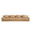 Canapé 4 places sans os, tissu en peluche de haute qualité, sans accoudoirs incurvés requis, conception antidérapante, éponge 32D haute densité à compression complète, pour salles d'étude, chameau-1973250375-1973250369