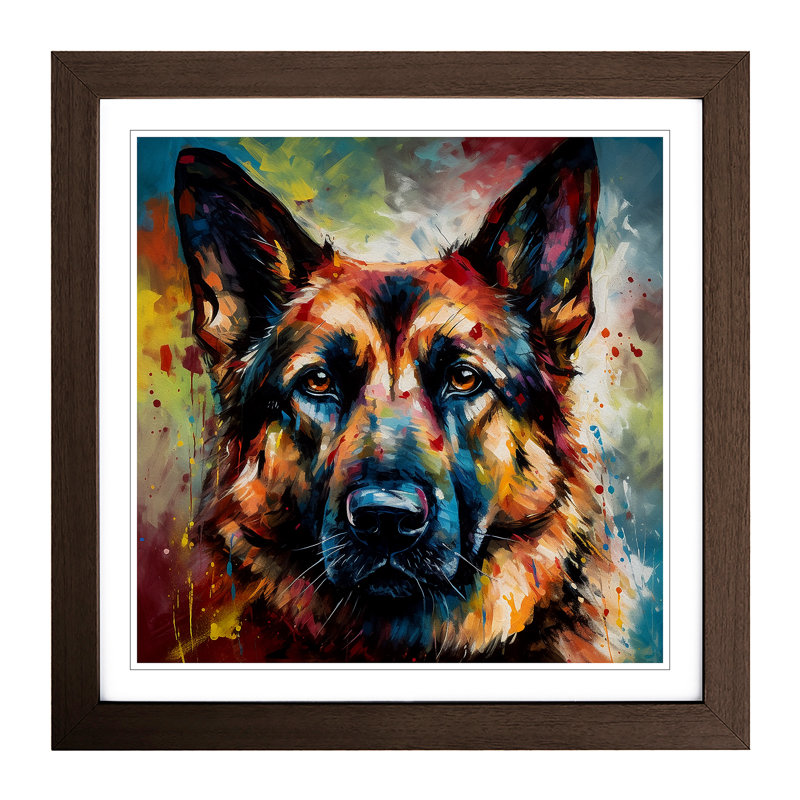 Single Picture Frame Print on Wood, Walnut