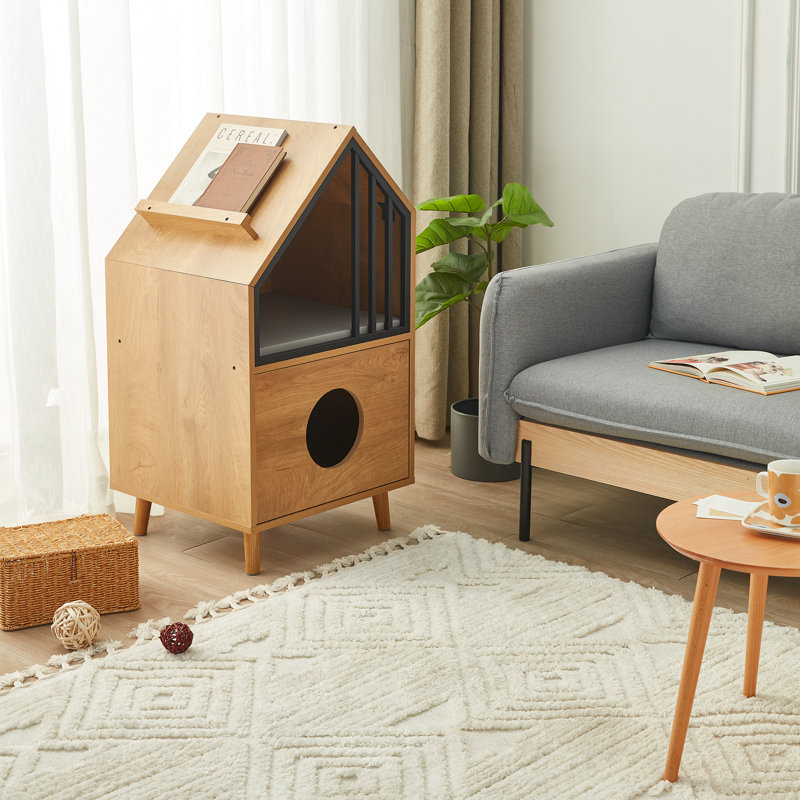 Habitation pour chat H 36,7 po x l 19,8 po, Brun
