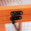 Poulailler orange avec nichoir, plateau coulissant et roulettes pour motifs de cour arrière, chambre de perchoir, poulailler climatisé