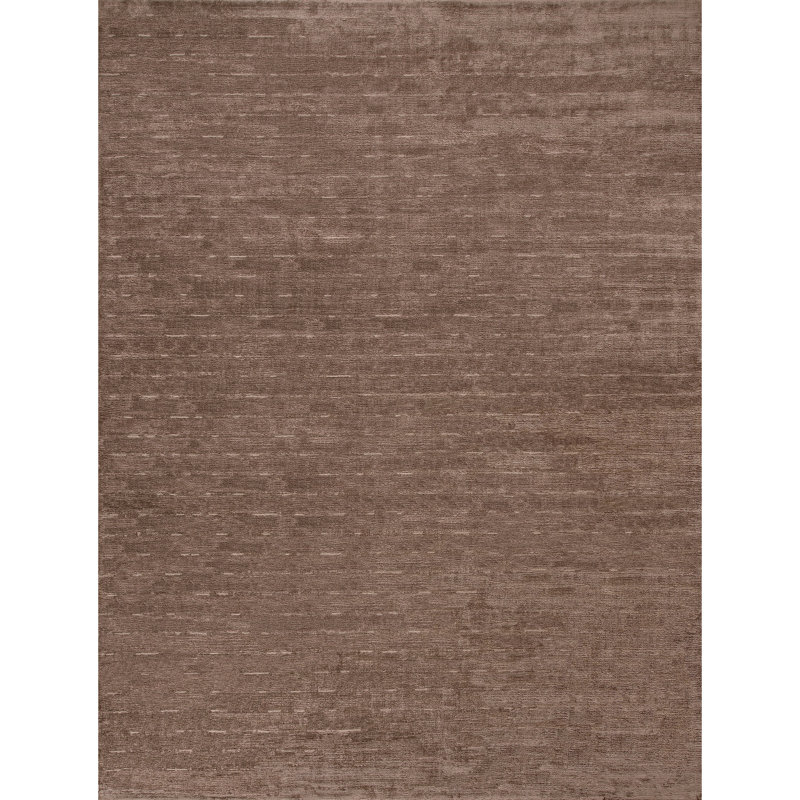 Tapis noisette de haute qualité noué à la main, Rectangle 10 pi x 14 pi