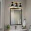 Luminaire de salle de bain 3 lumières noir et or - Applique murale élégante pour l'éclairage de la salle de bain, du meuble-lavabo et du couloir