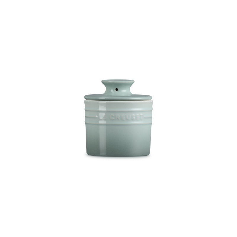 Le Creuset Stoneware Butter Crock, 6 Oz. - Flame, Green
