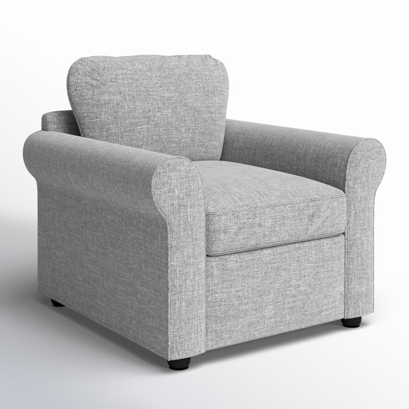 Warrington Upholstered Armchair, Zuma Pumice Textured Linen