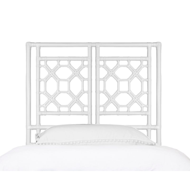 Lattice Back Platform Bed, Twin, White