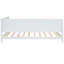 Lit de jour blanc de taille double / avec construction solide - lit classique de style Mid-Century moderne en bois élégant-839589919
