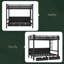 Lit superposé double au-dessus de double avec tablettes et tiroirs de rangement, lits superposés en métal multifonctionnels avec ports USB et lumières DEL, lit inférieur qui peut être converti en canapé