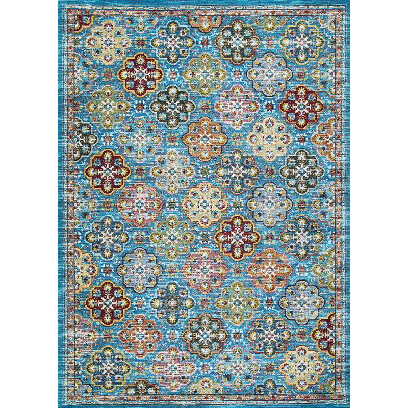 Tapis bleu Douglus, Rectangle 5 pi 3 po x 7 pi 6 po