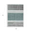Tapis extérieur lavable abstrait bleu sarcelle 5 pi x 8 pi bleu sarcelle et gris abstrait