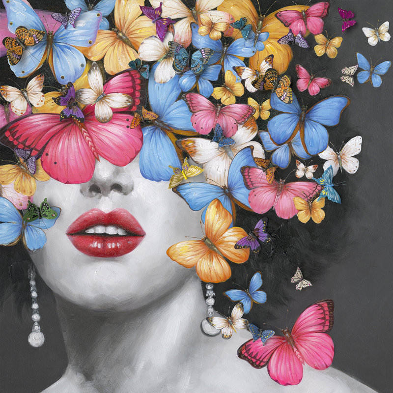 Butterflies 2 - Wrapped Canvas Painting