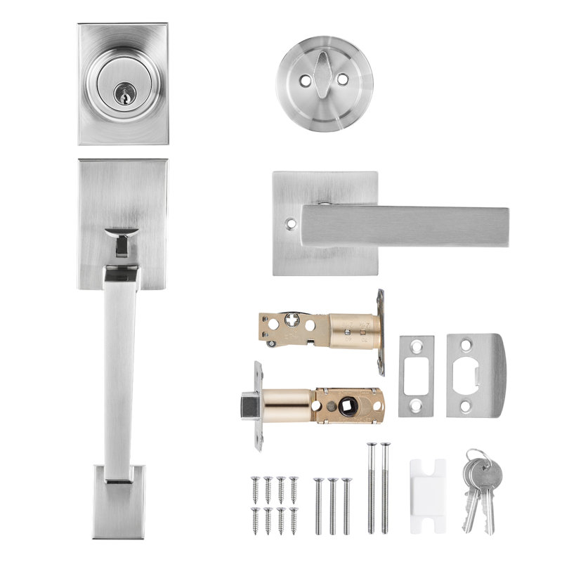 VEVOR Front Door Handle and Deadbolt Set, White