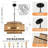 20" W 3-Light Woven Rope Drum Chandelier