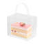 50 boîtes de gâteau transparentes en plastique avec couvercle et poignée pour fête d'anniversaire de mariage