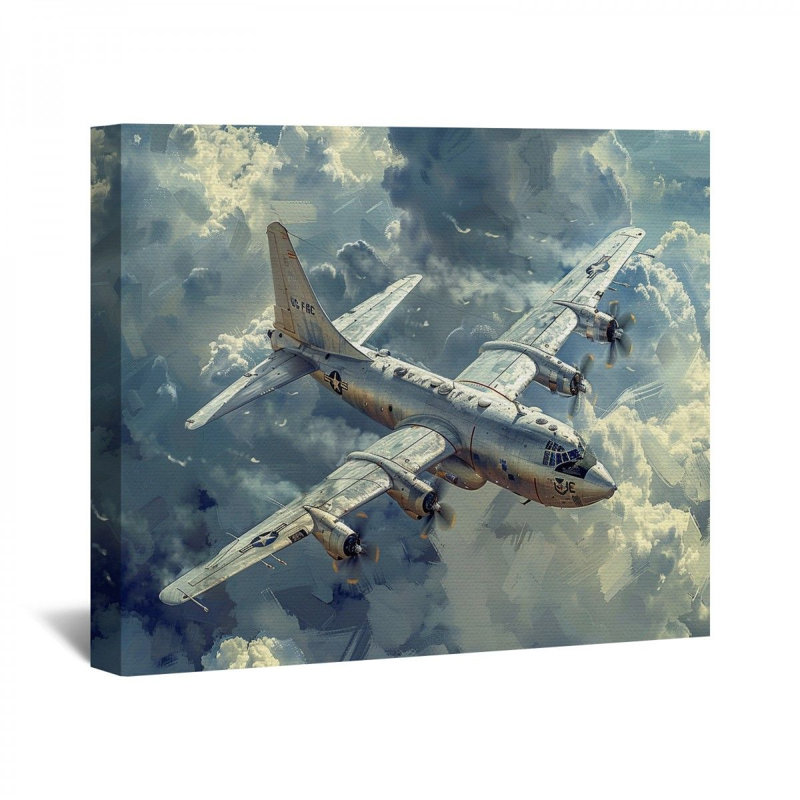 Avion, reproduction d'art sur toile, H 12 po x l 12 po x P 3 po