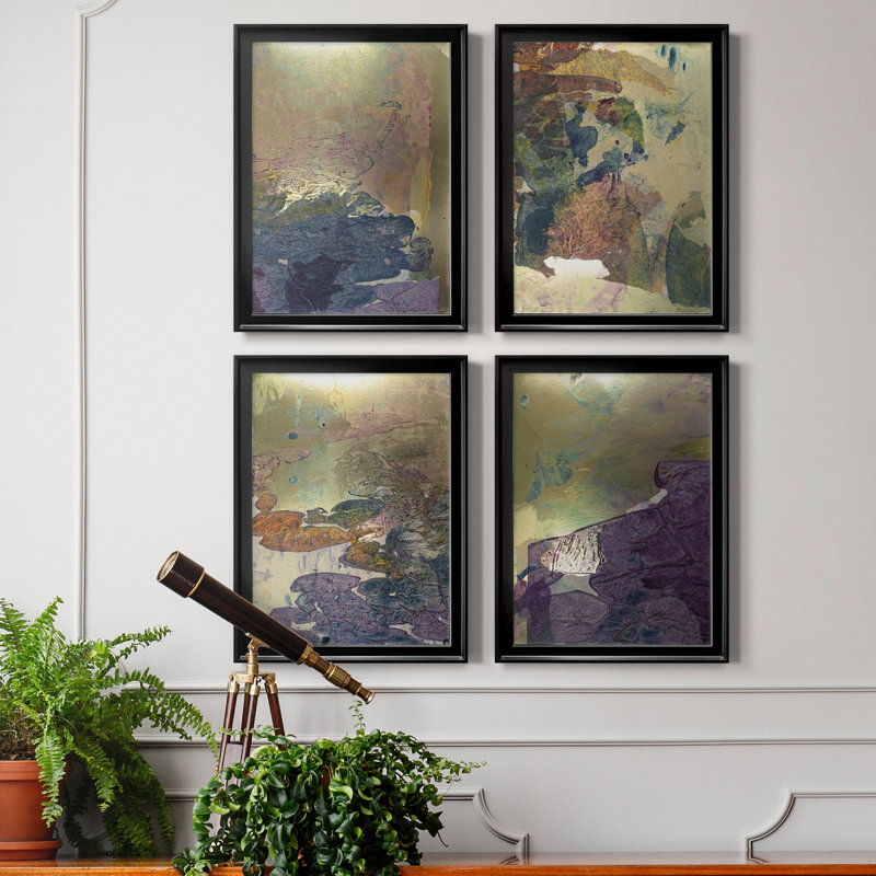 «Monet's Landscape I», toile encadrée de qualité supérieure - prête à être accrochée, Cadre noir