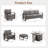 8-Piece Outdoor Modern Patio Family Conversation Set With Fire Pit Table-1384203393-1384203422