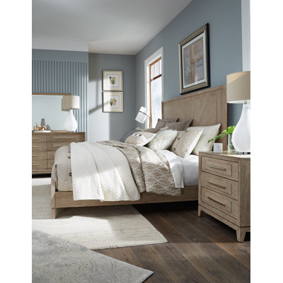 Chantee King California Panel Bed, Dresser & Mirror, Night Stand
