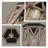 1-Light Rustic Wood Hexagon Flush Mount Ceiling