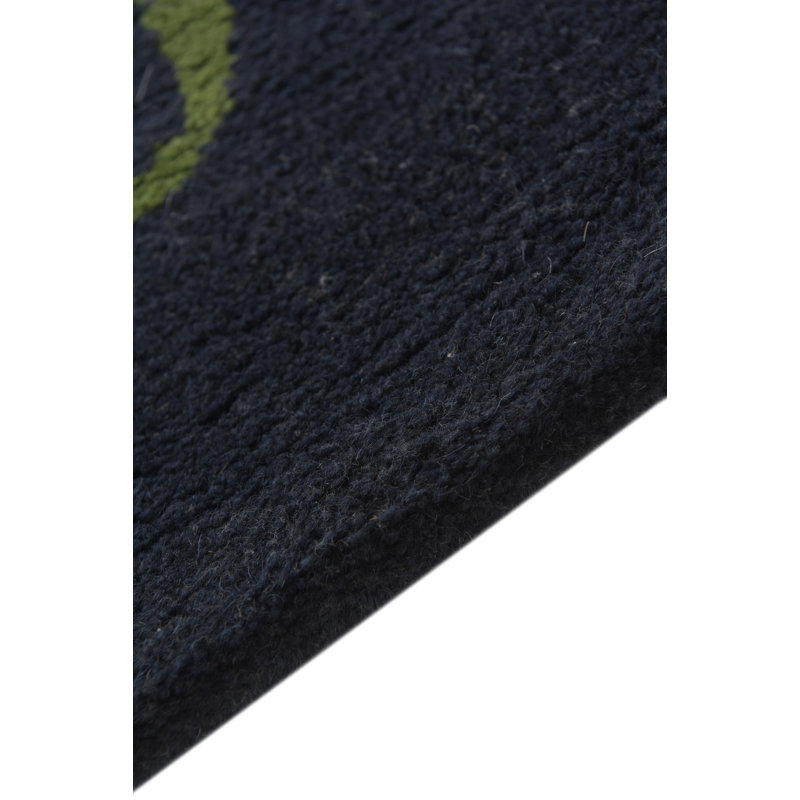 Tapis carré bleu marine Otto