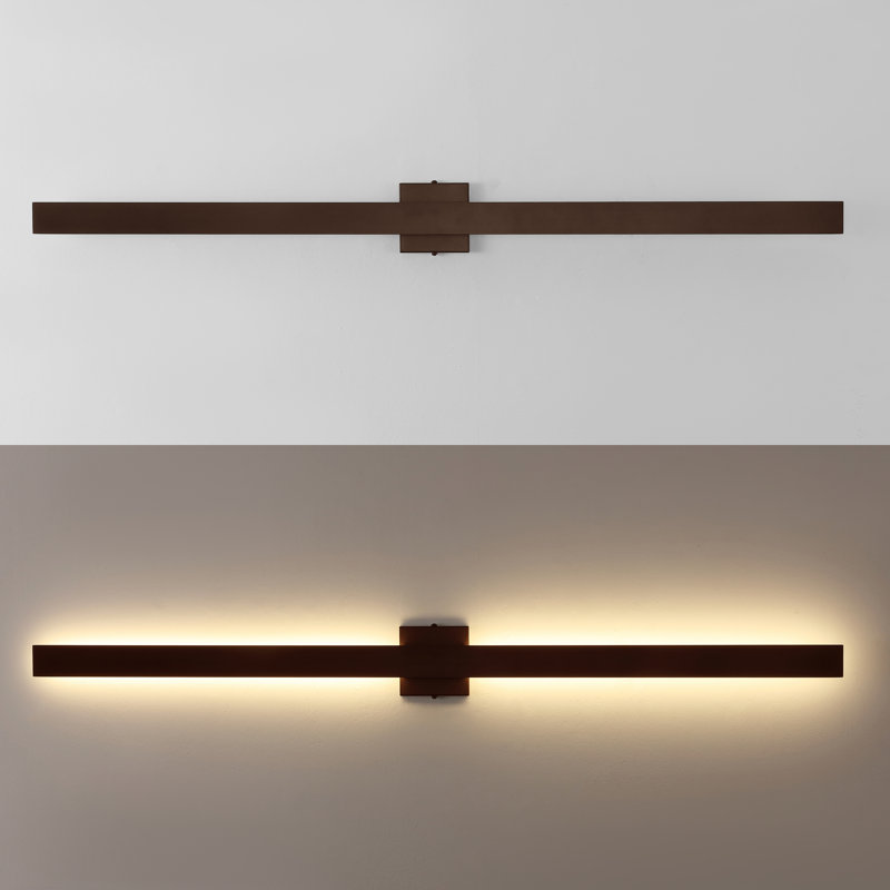 Sercey Modern Minimalist Indoor/Outdoor 350-Degree Rotatable Dimmable Integrated LED Wall Sconce, Oil Rubbed Bronze