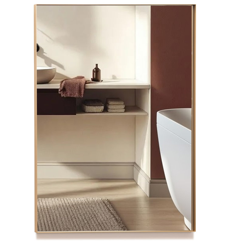 Mood Premium Rectangular Bathroom Mirror Framed Wall Mounted, Recessed Rectangle Frame Modern & Stylish, 70 cm x 50 cm