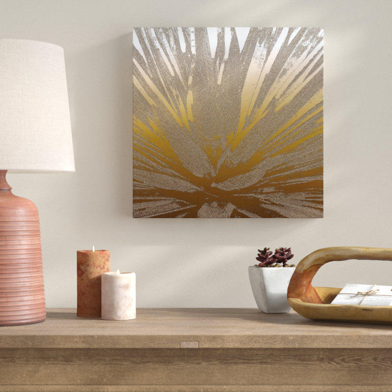 « modern agave gold », reproduction d’impression sur toile, H 10 po x l 8 po x P 2 po