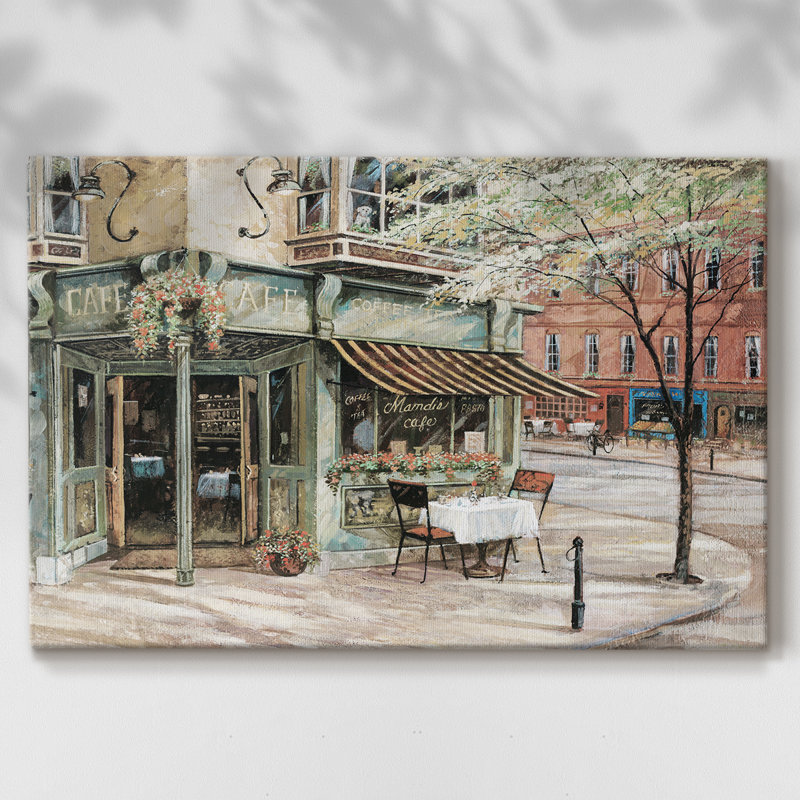 Neighborhood Café -Gallery Wrapped Cavas, 18X27