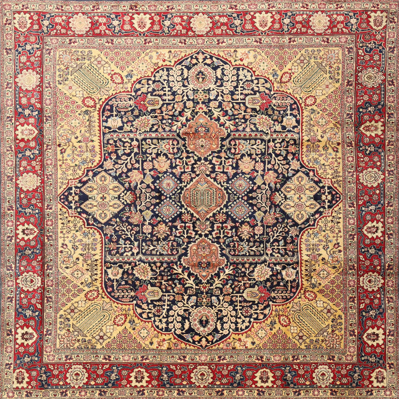 Tapis jaune Southwestern, Rond 5 pi