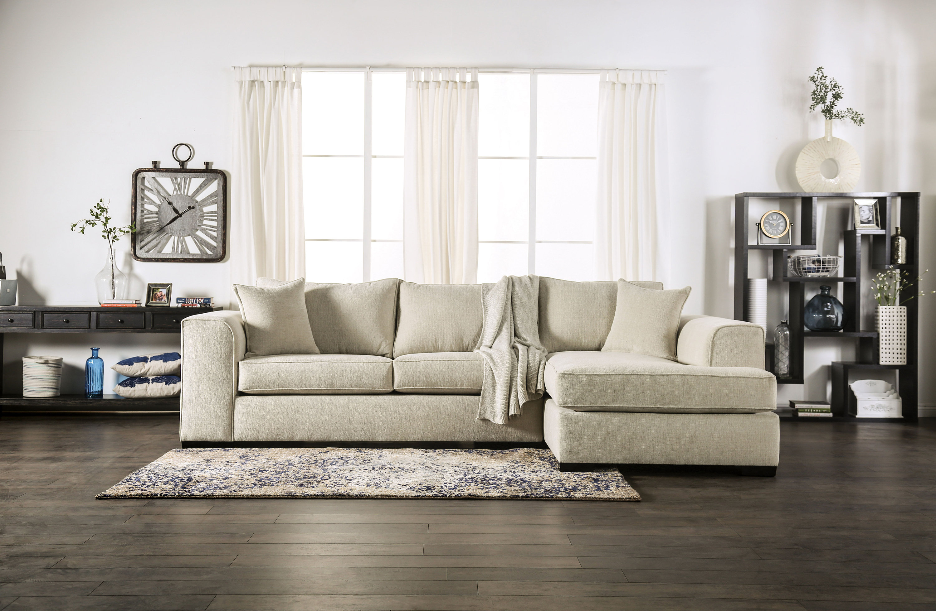 Latitude Run® Brystin 126" Wide Chenille Right Hand Facing Modular Sofa ...