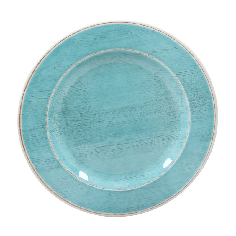 Assiette plate en mélamine 11 po Grove, Aigue-marine