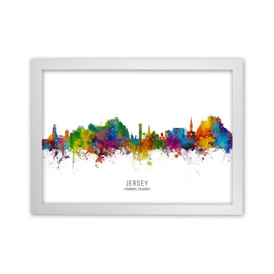 Jersey Channel Islands Skyline by Michael Tompsett - Print