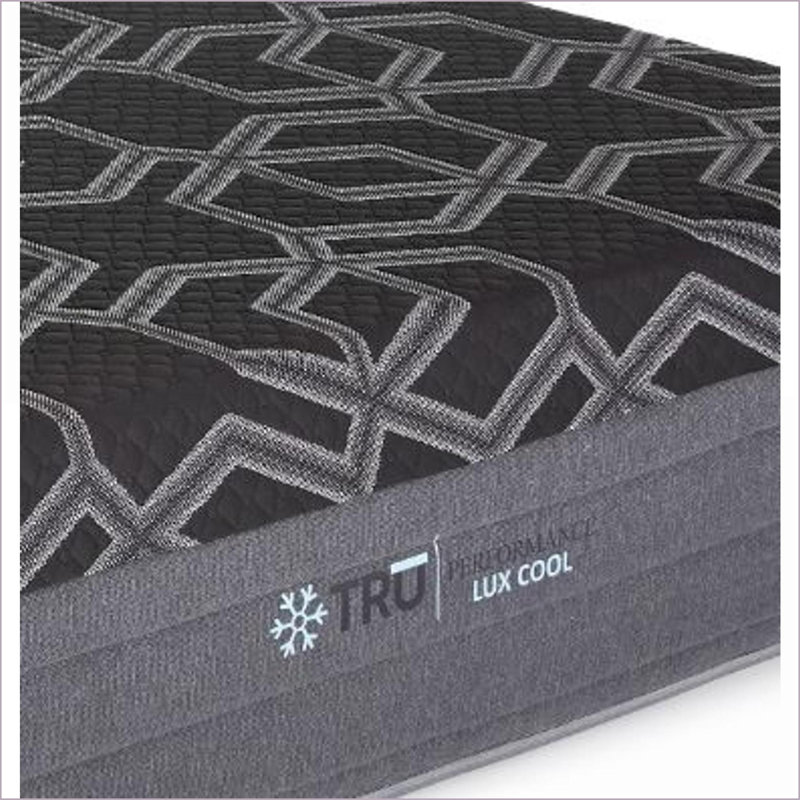 Matelas 14 po à plateau lisse hybride ultra moelleux avec housse glacée | Mousse + ressort | Noir