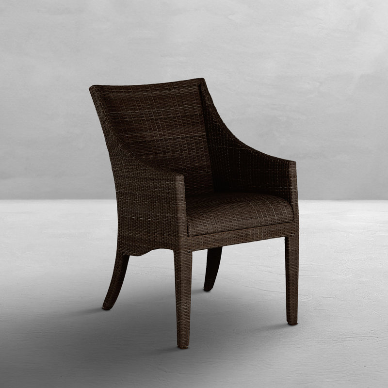 Outdoor Dining Armchair, Black Walnut
