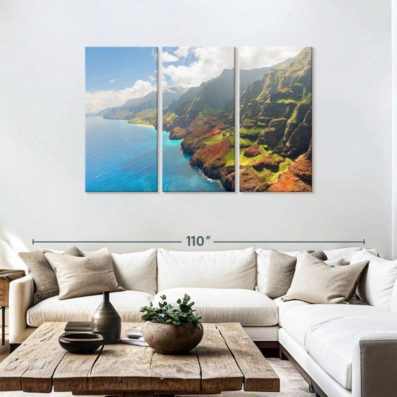 Gillard Na Pali Coast Cliffs, 48" H x 74" W