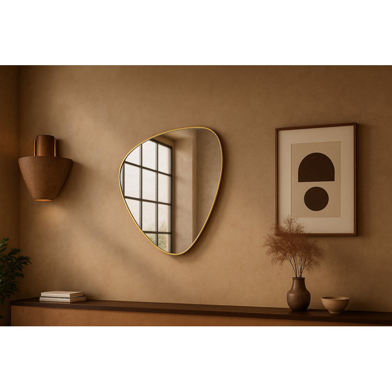 Miroir Mirsha, 24 po x 17 po, Or brossé