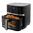 MegaChef 8 Liter Digital Electric Air Fryer with Transparent Window in Black