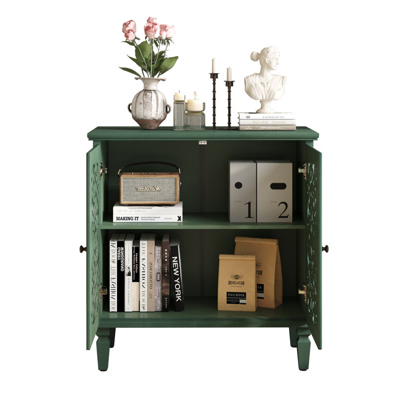 Bleron 31.5'' 2-Door Accent Cabinet Sideboard, Antique Green