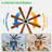 72 Inch Large Ceiling Fan, Modern 8-Blade Walnut and Wood Grain Indoor Outdoor Fans with Remote App Control, Quiet DC Motor Reversible 6 Speed Timer(Excluding bulb)-1765322963-1765322964