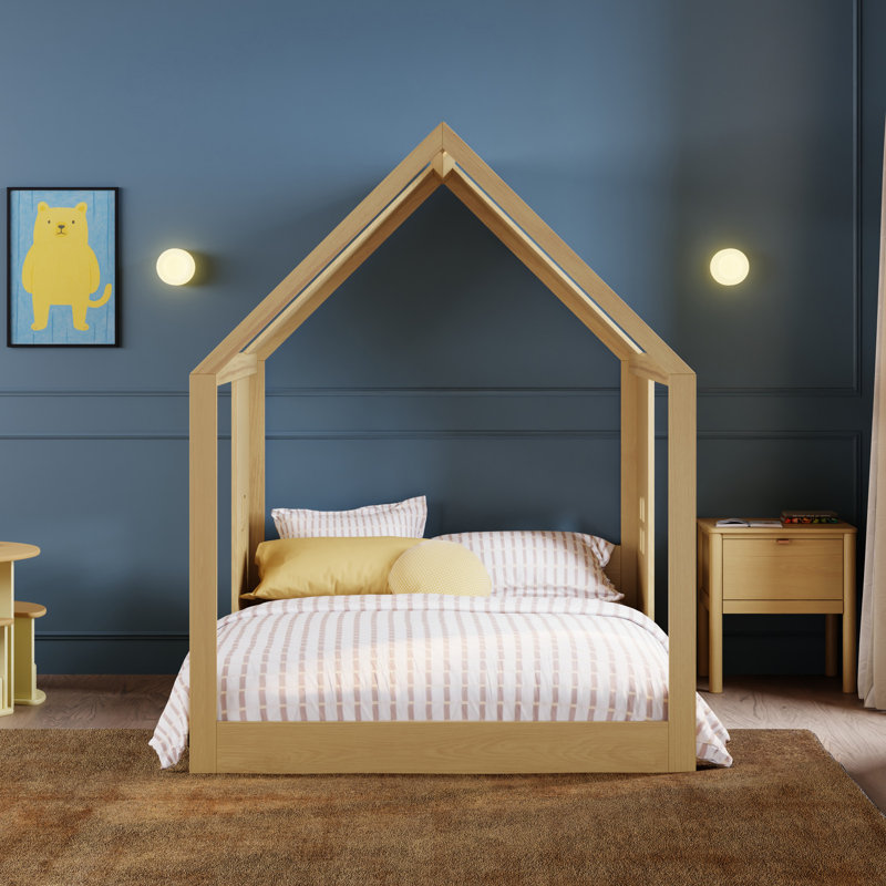 Uchi Montessori-Inspired House Bed, Honey, Twin