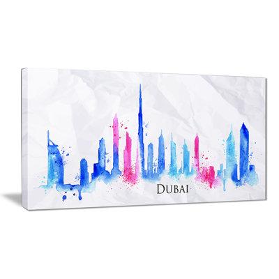 « color dubai silhouette », reproduction de peinture à l’huile sur toile