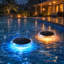 Lumières flottantes solaires pour la piscine avec télécommande, éclairage à DEL submersible et étanche RVB-139356536