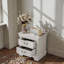 Table de chevet en bois classique - 22 po x 16 po x 22,7 po, table de chevet blanche | Idée cadeau-97076178