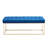 Greydi Tufted Velvet Bench with Gold Chrome Legs-1198387996