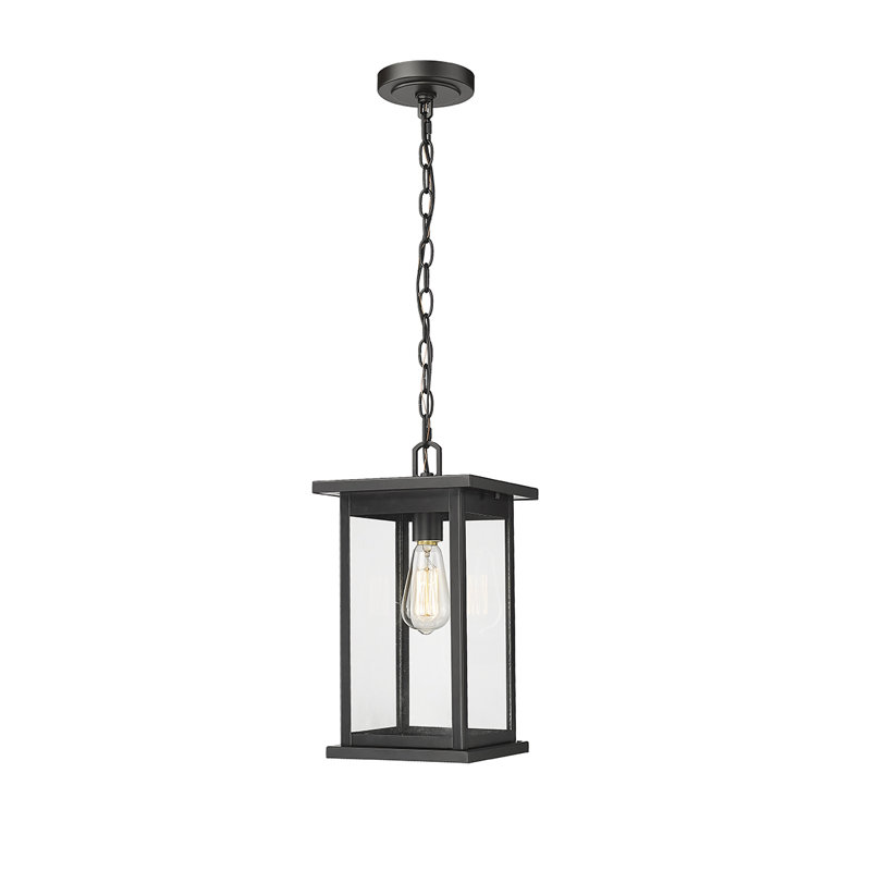 Arocho Outdoor Hanging Lantern, Powder Coated Black